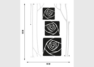 Wall Stickers Roses in the Frame, 65 x 85 cm, FL 0478 - Image 5