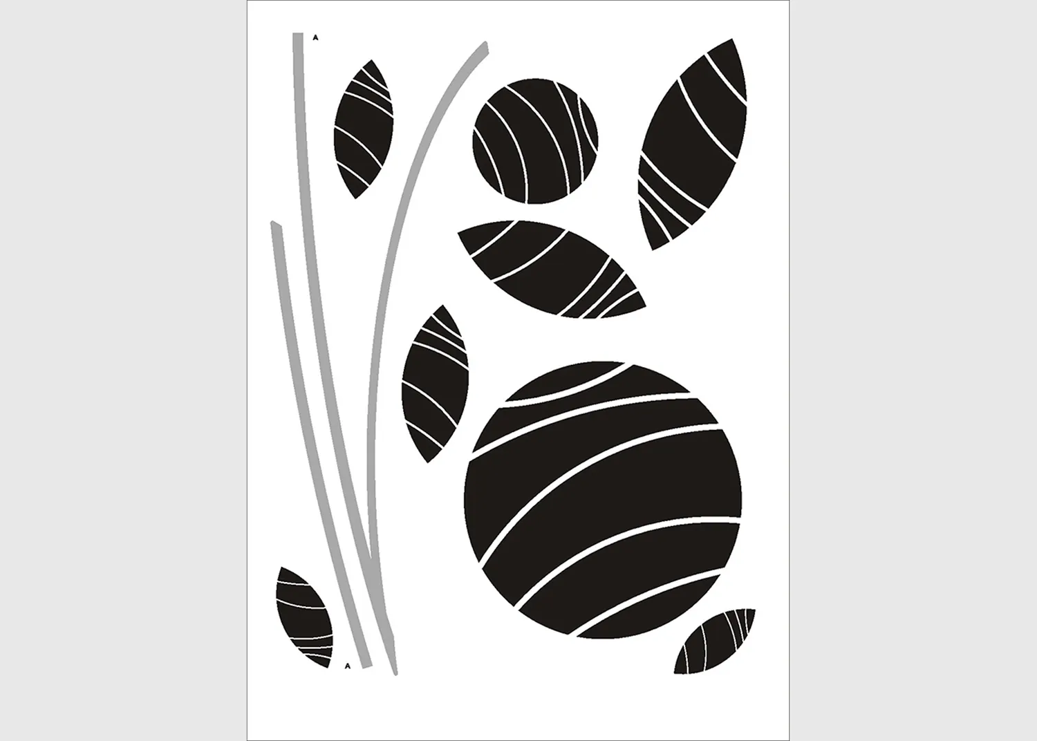 FL_0486-1.webp Wall Stickers Abstract Flowers, 65 x 85 cm, FL 0486