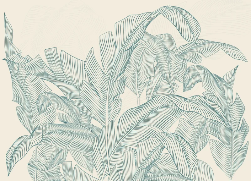 Wall Mural Subtle Palms, 375 x 270 cm, FT5P 352087 - Image 2