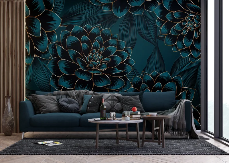Wall Mural Night Dahlia, 375 x 270 cm, FT5P 3097 - Image 3