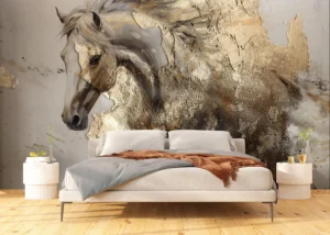 Wall Mural Golden Horse, 375 x 270 cm, FT5P 352061 - Image 3