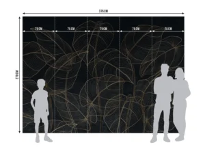Wall Mural Golden Botanical Lines, 375 x 270 cm, FT5P 352095 - Image 7
