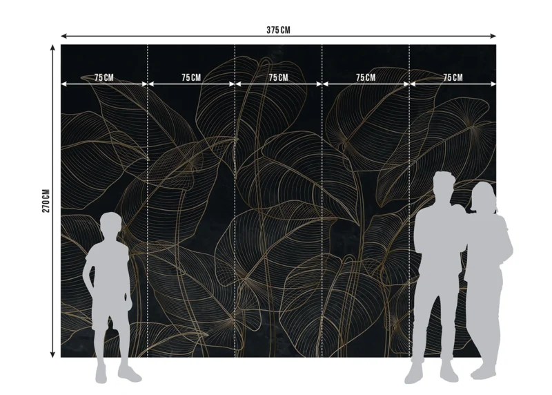 Wall Mural Golden Botanical Lines, 375 x 270 cm, FT5P 352095 - Image 7