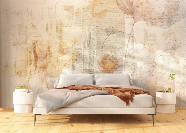 Wall Mural Pale Flowers, 375 x 270 cm, FT5P 352105