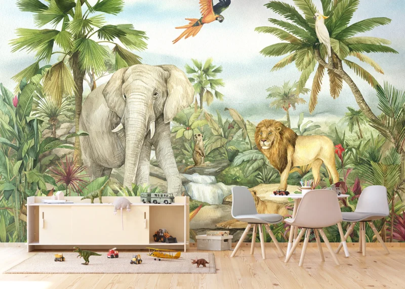 Wall Mural Jungle Elephant, 375 x 270 cm, FT5P 352177 - Image 5