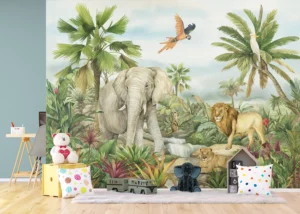 Wall Mural Jungle Elephant, 375 x 270 cm, FT5P 352177 - Image 4