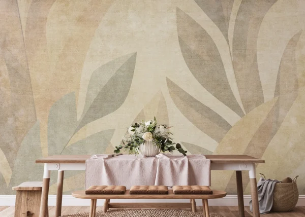 Wall Mural Sandy Leaves, 375 x 270 cm, FT5P 352225