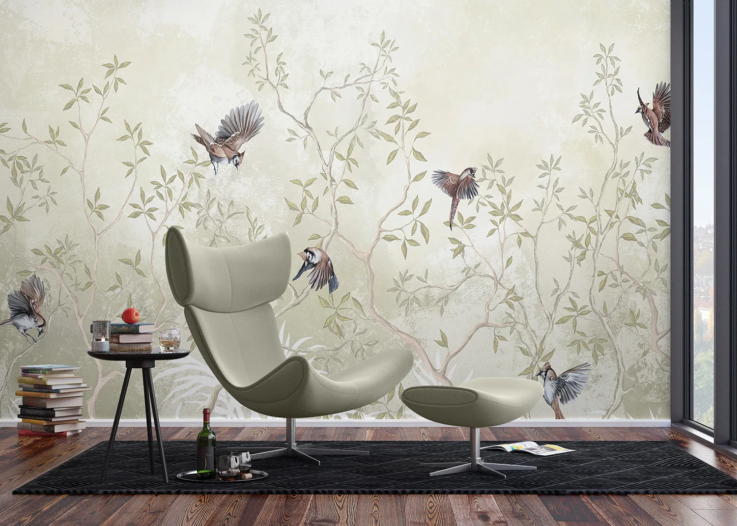 FT5P_352233_INTERIOR_2 Wall Mural Pastel Birds, 375 x 270 cm, FT5P 352233