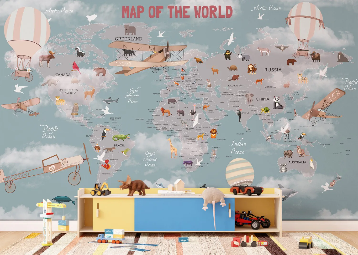 FT5P_352241_INTERIOR_1 Wall Mural Kids' Aeromap, 375 x 270 cm, FTD5P 352241