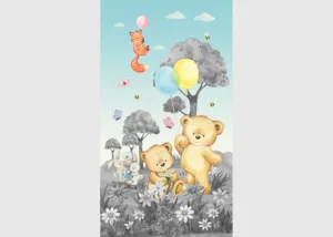 Wall Mural Cute Bears, 150 x 270 cm, FTD2P 5609 - Image 2
