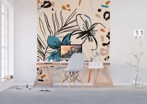 Wall Mural Graphical Florals, 225 x 270 cm, FT3P 5915 - Image 3