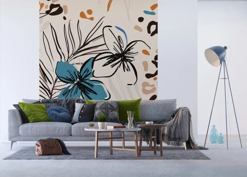 Wall Mural Graphical Florals, 225 x 270 cm, FT3P 5915 - Image 4