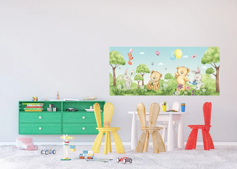 Wall Mural Cute Bears, 170 x 75 cm, FTDNH 5513 - Image 3
