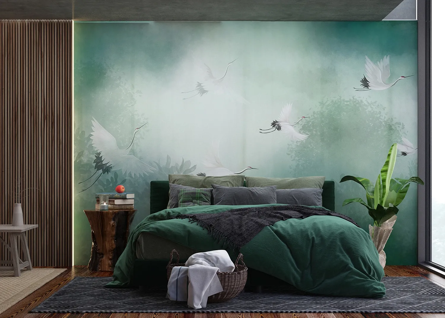 FTNS_1251_INTERIOR-1.webp Wall Mural Cranes, 375 x 270 cm, FTNS 1251