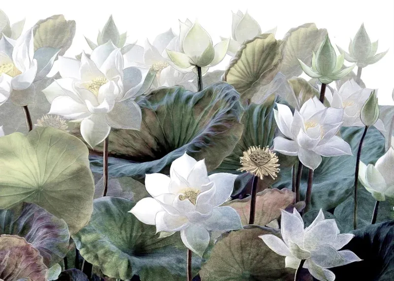 Wall Mural Emboss Flowers, 375 x 270 cm, FTNS 1254 - Image 2
