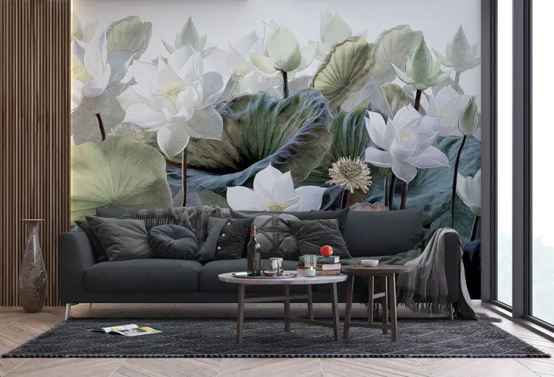 Wall Mural Emboss Flowers, 375 x 270 cm, FTNS 1254 - Image 4