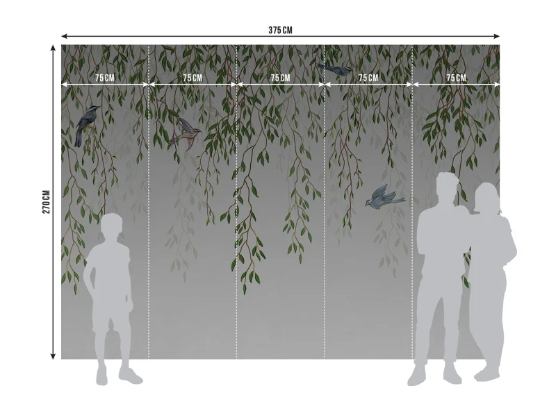 Wall Mural Tender Branches, 375 x 270 cm, FTNS 1288 - Image 6