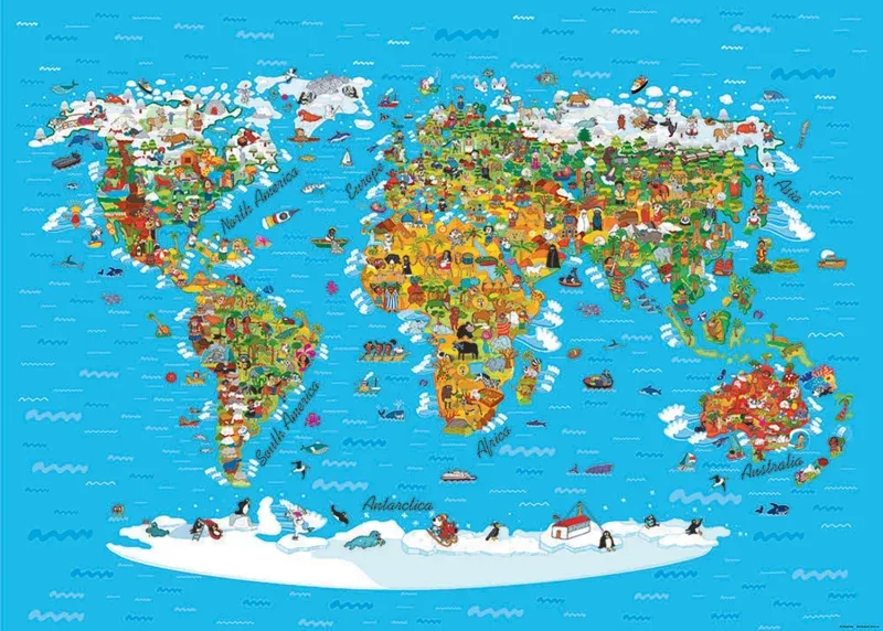 Wall Mural Map, 375 x 270 cm, FTNS 2441 - Image 2