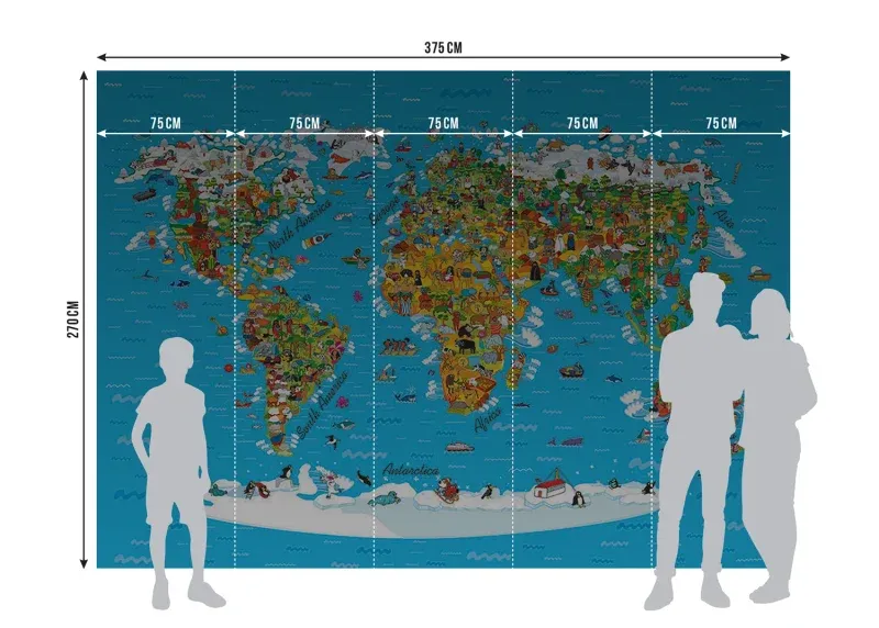 Wall Mural Map, 375 x 270 cm, FTNS 2441 - Image 7