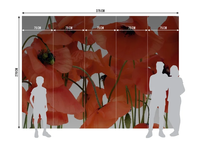 Wall Mural Wild Poppies, 375 x 270 cm, FTNS 2461 - Image 7