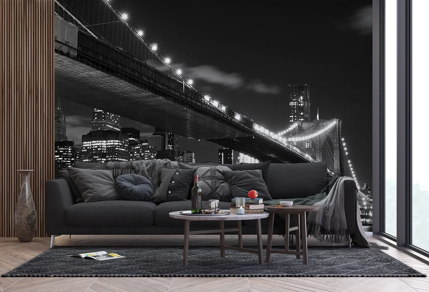 FTNS_2469_INTERIOR_2 Wall Mural Brooklyn Bridge, 375 x 270 cm, FTNS 2469