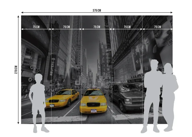 Wall Mural Yellow Cab, 375 x 270 cm, FTNS 2474 - Image 6