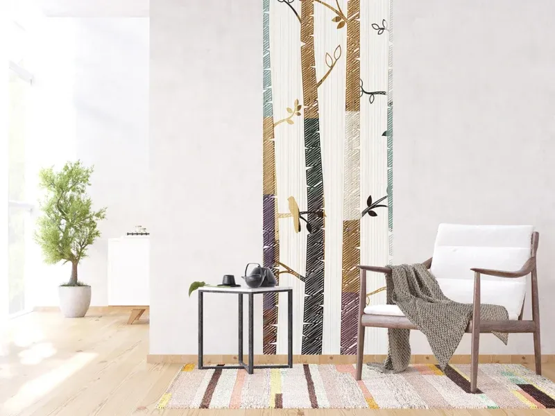 Wall Mural Drawn Trees, 90 x 270 cm, FTNVL 3701 - Image 3