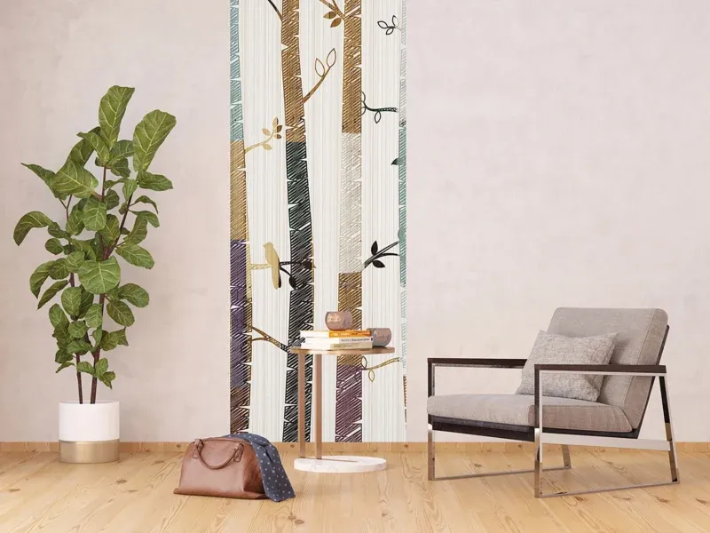 Wall Mural Drawn Trees, 90 x 270 cm, FTNVL 3701 - Image 4