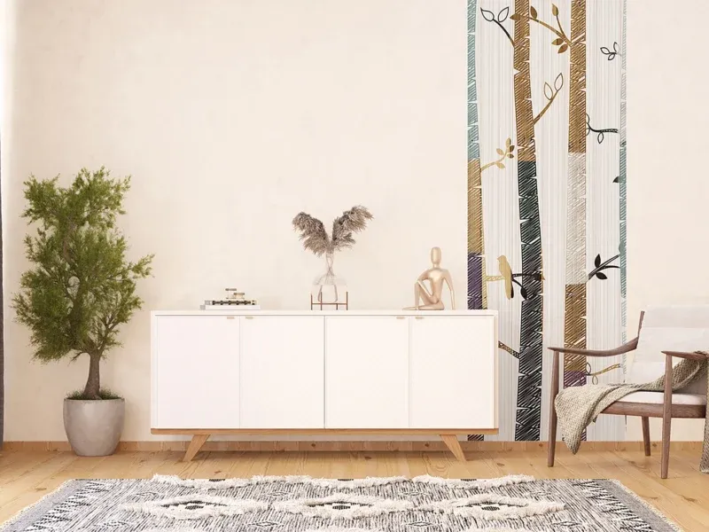 Wall Mural Drawn Trees, 90 x 270 cm, FTNVL 3701 - Image 5