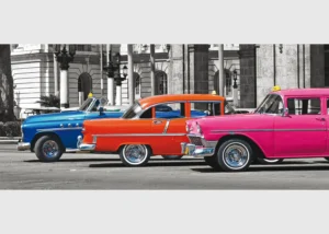 Wall Mural Cuban Cars, 202 x 90 cm, FTNH 2702 - Image 2
