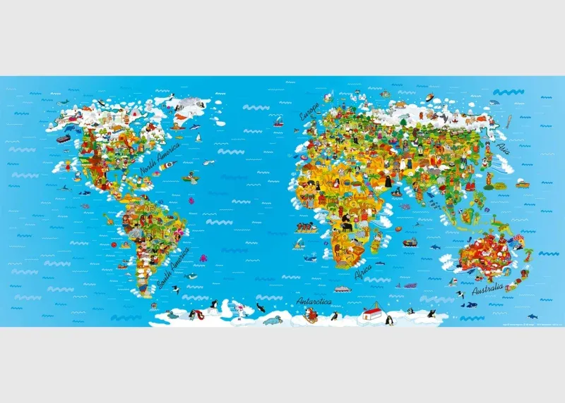 Wall Mural Map, 202 x 90 cm, FTNH 2731 - Image 2