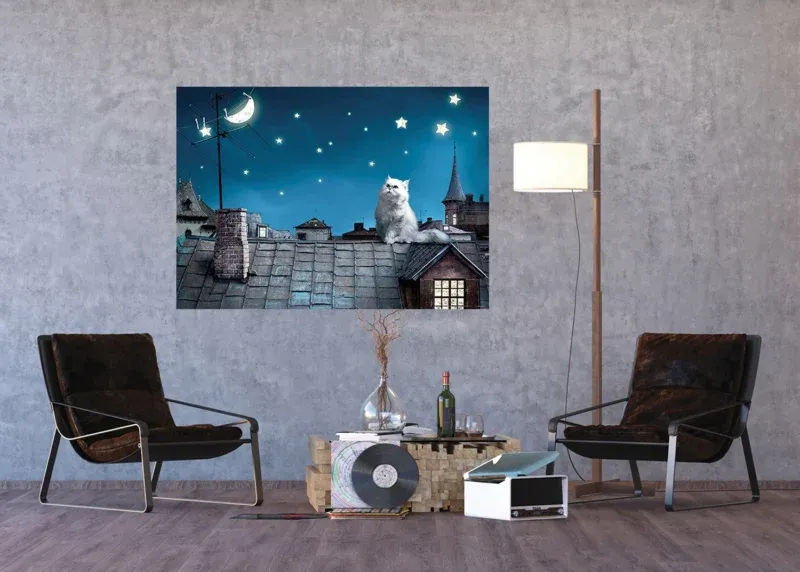 Wall Mural Cat on Roof, 160 x 110 cm, FTNM 2606 - Image 3