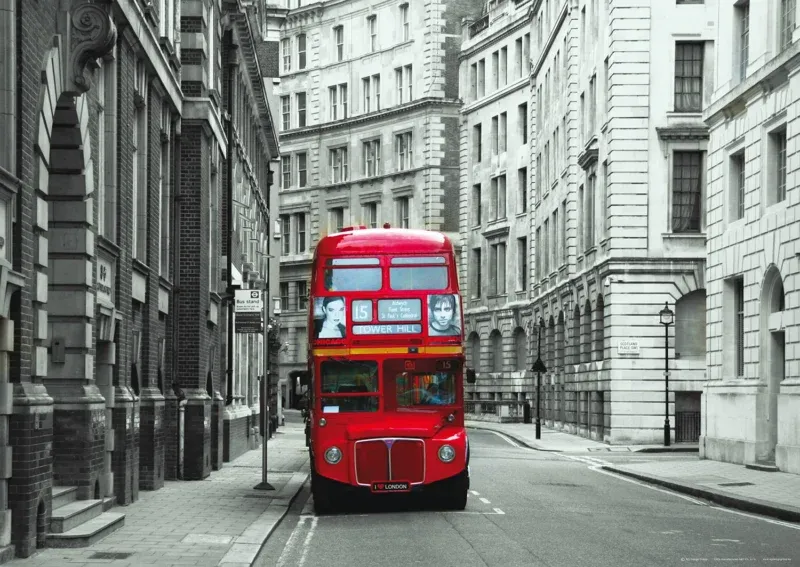 Wall Mural Double Decker, 160 x 110 cm, FTNM 2614 - Image 2