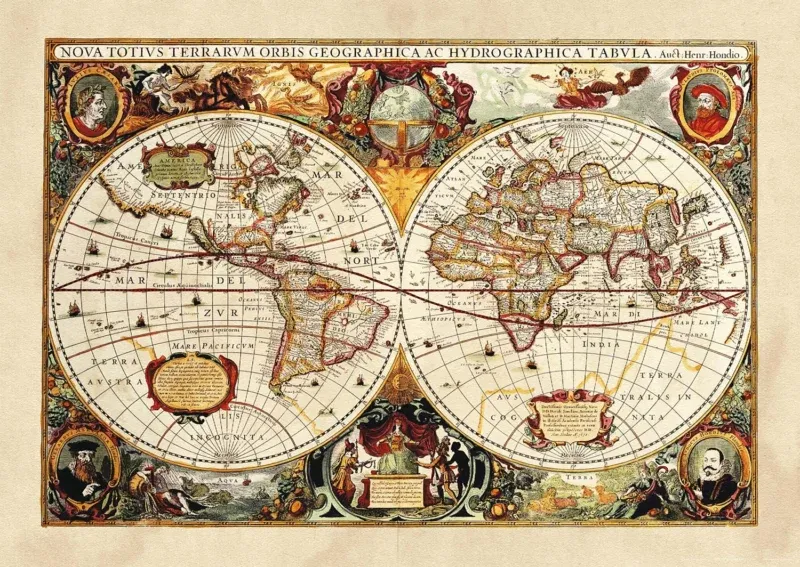 Wall Mural World Map, 160 x 110 cm, FTNM 2630 - Image 2