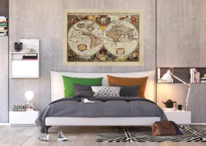 Wall Mural World Map, 160 x 110 cm, FTNM 2630 - Image 3