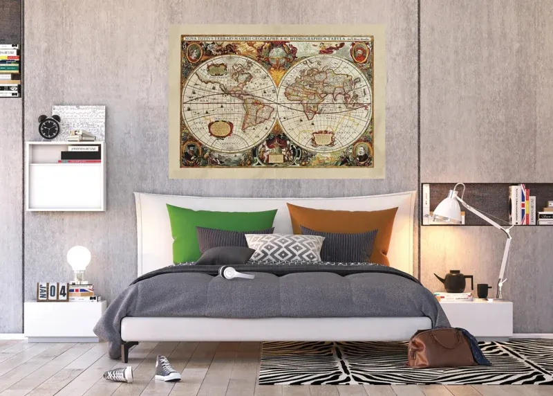 Wall Mural World Map, 160 x 110 cm, FTNM 2630 - Image 3