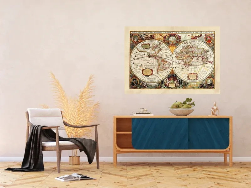 Wall Mural World Map, 160 x 110 cm, FTNM 2630 - Image 4