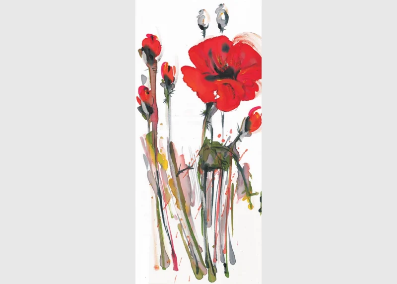 Wall Mural Poppies, 90 x 202 cm, FTNV 2829 - Image 2