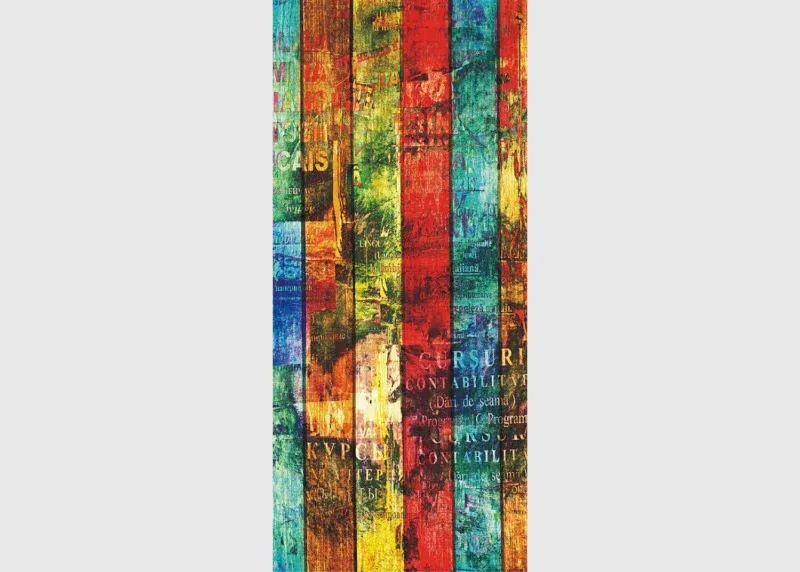 Wall Mural Colored Planks, 90 x 202 cm, FTNV 2880 - Image 2
