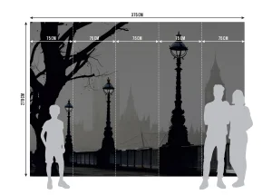 Wall Mural Misty London, 375 x 270 cm, FTNXXL 0307 - Image 7