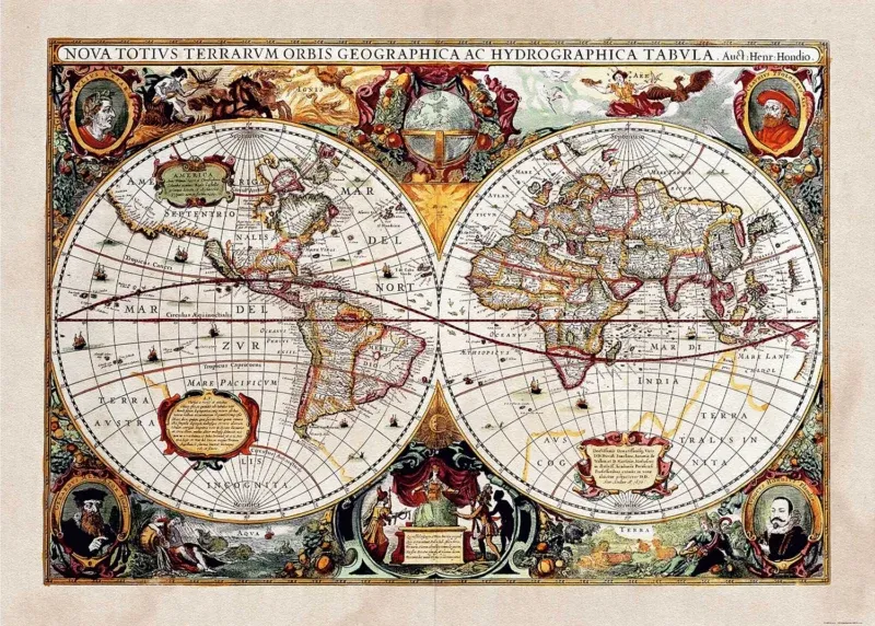 Wall Mural Old Map, 375 x 270 cm, FTNXXL 0351 - Image 2
