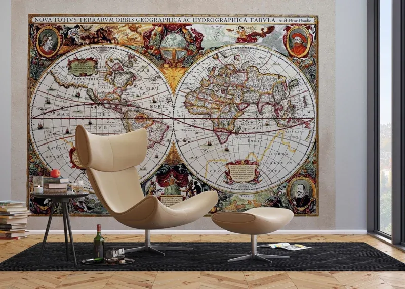 Wall Mural Old Map, 375 x 270 cm, FTNXXL 0351 - Image 3