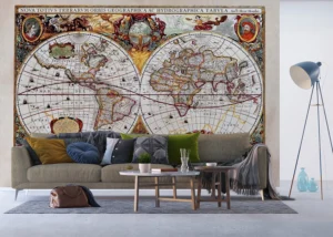 Wall Mural Old Map, 375 x 270 cm, FTNXXL 0351 - Image 4