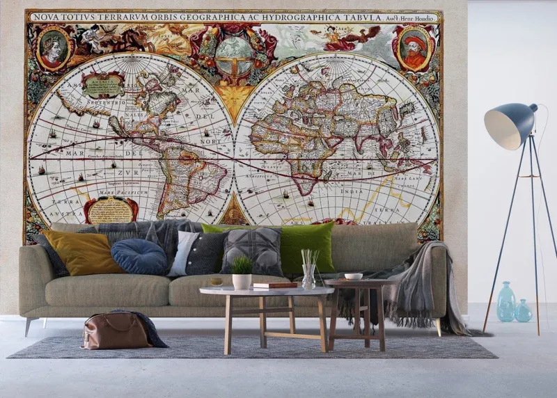 Wall Mural Old Map, 375 x 270 cm, FTNXXL 0351 - Image 4