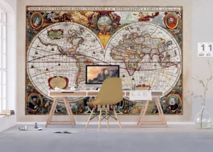 Wall Mural Old Map, 375 x 270 cm, FTNXXL 0351 - Image 5