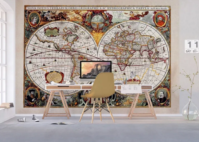Wall Mural Old Map, 375 x 270 cm, FTNXXL 0351 - Image 5