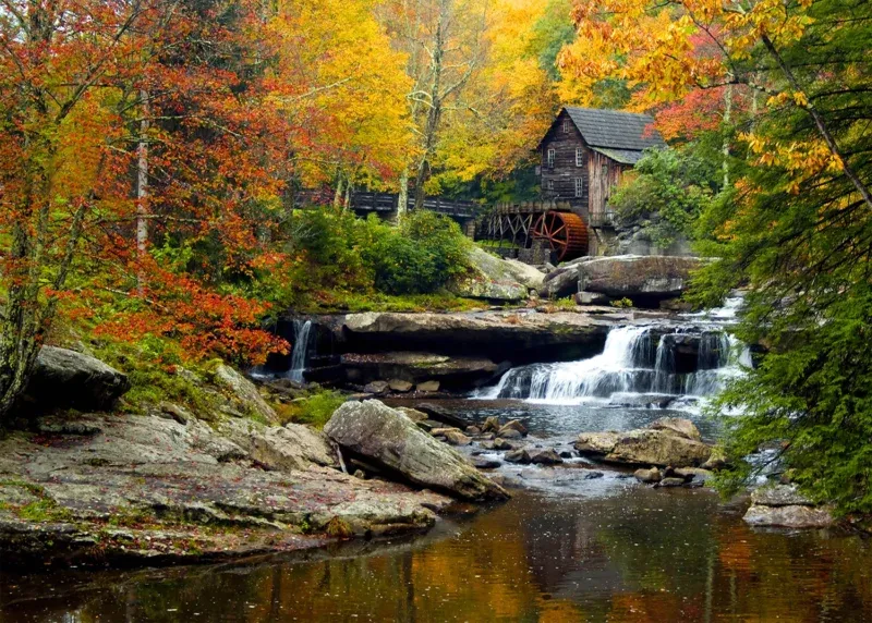 Wall Mural Autumn Mill, 375 x 270 cm, FTNXXL 1116 - Image 2
