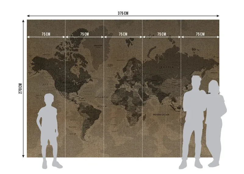 Wall Mural Map, 375 x 270 cm, FTNXXL 1215 - Image 7