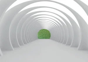 Wall Mural White Tunnel, 375 x 270 cm, FTNXXL 1216 - Image 2