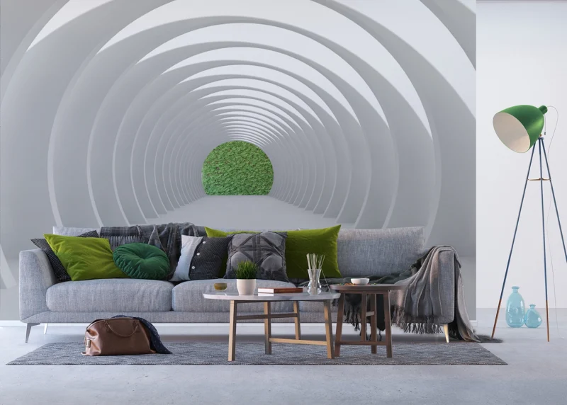 Wall Mural White Tunnel, 375 x 270 cm, FTNXXL 1216 - Image 4